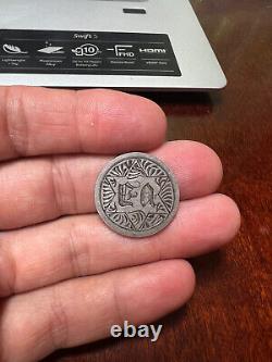 Fancy Engraved 8th Corps Badge Made on The Front of 1857 Seated Liberty Quarter