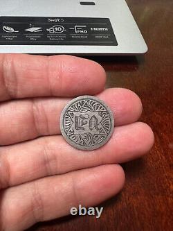 Fancy Engraved 8th Corps Badge Made on The Front of 1857 Seated Liberty Quarter