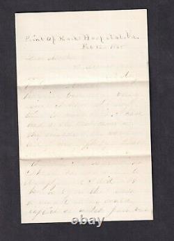 Feb 12 1865 Soldier Letter Point of Rocks Hospital Chesterfield County Virginia