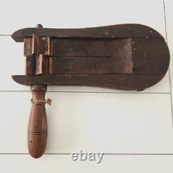 Fine Civil War Battle Rattle Naval Alarm Authentic Wood Signaling Device Antique
