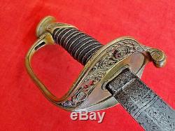 Fine Quality American CIVIL War M1850 Foot Officers Sword Magnificent Blade 1850