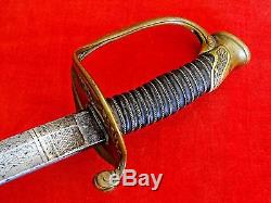 Fine Quality American CIVIL War M1850 Foot Officers Sword Magnificent Blade 1850