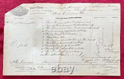 Food To Union Army In New Orleans Ship Romance 1862 Cargo/crew Manifest