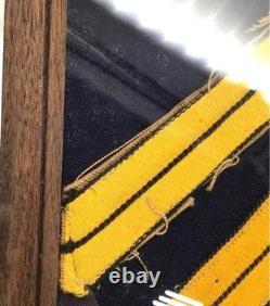 Framed Civil War Union Cavalry Chevron Arm Patches Original Vintage Relic