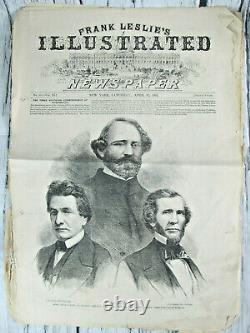 Frank Leslie's Illustrated Newspaper 1861 2nd Day of Civil War Confederate Meet