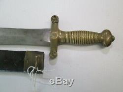 French France CIVIL War Short Artillery Sword Scabbard Paris Makers #sy17