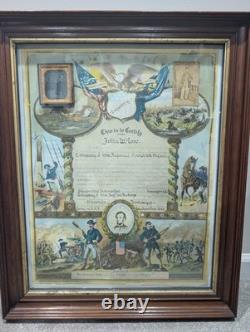 GETTYSBURG/2ND Manassas WIA Escutcheon US Civil War With Tintype And CDV