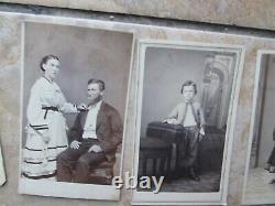 GREAT Collection of 12 Antique CIVIL WAR Carte de Visite Photos, 1860-65, Taxed