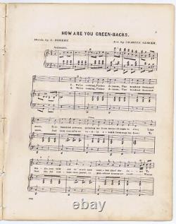 GREENBACKS! Civil War currency! Lincoln related print Scarce! 1863 NICE