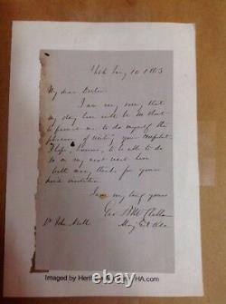Gen George McClellan Civil War Date Letter Signed To Civil War Surgeon 1863