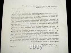 General George Thomas Command Order Nashville Tennessee 1865