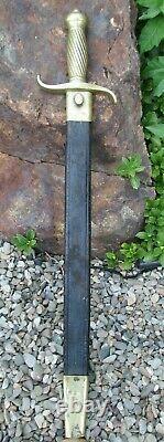 German Short Foot Artillery Sword, Civil War Luneschloss of Solingen Model 1852