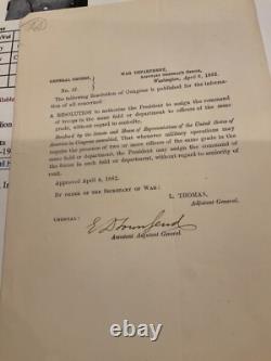 Grant Field Commander CIVIL War General Order Assigns By Passing Seniority # 170