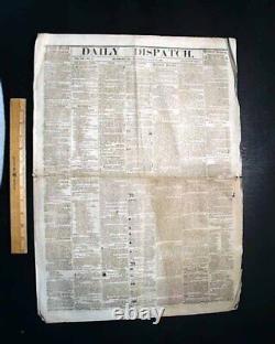 Great 1st Battle of Bull Run Manassas VA Civil War Confederate VA 1861 Newspaper