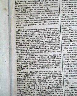 Great 1st Battle of Bull Run Manassas VA Civil War Confederate VA 1861 Newspaper