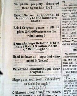 Great Abraham Lincoln Inauguration Inaugural Address 1865 Civil War Newspaper