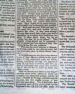 Great Abraham Lincoln Inauguration Inaugural Address 1865 Civil War Newspaper