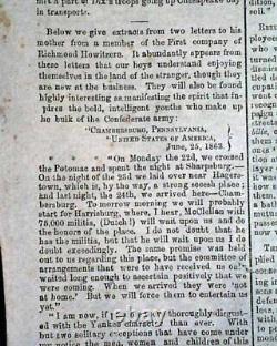 Great BATTLE OF GETTYSBURG Confederate Capital Richmond VA Civil War 1863 News