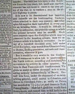 Great BATTLE OF GETTYSBURG Confederate Capital Richmond VA Civil War 1863 News