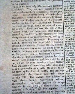 Great Battle of Gettysburg Confederate Capital Richmond VA Civil War 1863 News