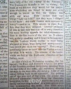 Great Battle of Gettysburg Confederate Capital Richmond VA Civil War 1863 News