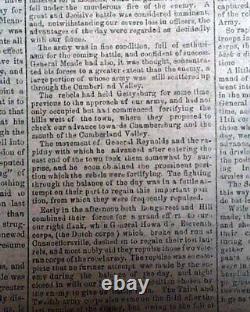 Great Battle of Gettysburg Confederate Capital Richmond VA Civil War 1863 News