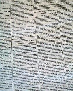 Great Historic Battle of Gettysburg Yankees Victory 1863 Civil War NYC Newspaper