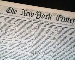 Great Historic Battle of Gettysburg Yankees Victory 1863 Civil War NYC Newspaper