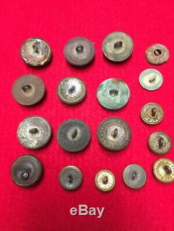Group of 18 Civil War Button Found on Battlefields in Richmond Va