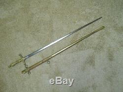 HTF RARE Civil War Sword, US Medical Staff pattern 1840 Unique, Etched