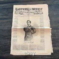 Harpers Weekly April 1865 Civil War Newspaper Lincoln Assasin John Wilkes Booth