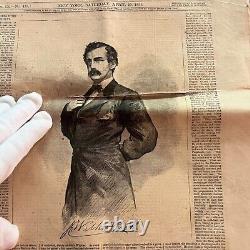 Harpers Weekly April 1865 Civil War Newspaper Lincoln Assasin John Wilkes Booth