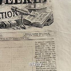 Harpers Weekly April 1865 Civil War Newspaper Lincoln Assasin John Wilkes Booth