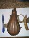 Historic 19th Century Ornate Civil War Era Gunpowder Flask With Initialed Antler