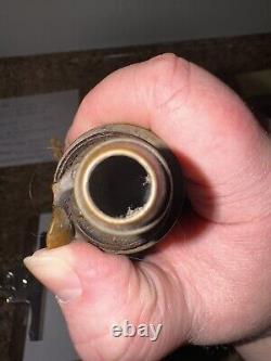 Historic 19th Century Ornate Civil War Era Gunpowder Flask With Initialed Antler