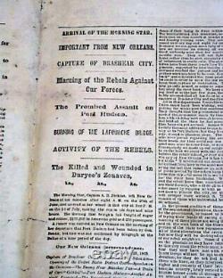 Historic BATTLE OF GETTYSBURG George Meade vs. R. E. Lee 1863 Civil War Newspaper