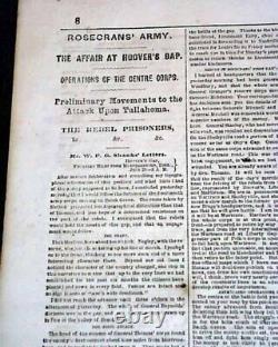 Historic BATTLE OF GETTYSBURG George Meade vs. R. E. Lee 1863 Civil War Newspaper