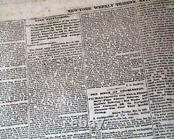 Historic GETTYSBURG ADDRESS Abraham Lincoln's Speech 1863 Civil War Newspaper