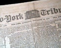 Historic GETTYSBURG ADDRESS Abraham Lincoln's Speech 1863 Civil War Newspaper