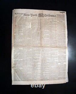 Historic GETTYSBURG ADDRESS Abraham Lincoln's Speech 1863 Civil War Newspaper