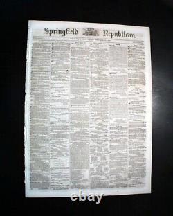 Historic Gettysburg Address Abraham Lincoln's Speech 1863 Civil War Newspaper