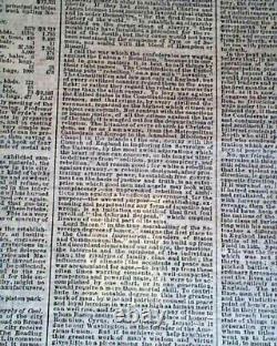 Historic Gettysburg Address Abraham Lincoln's Speech 1863 Civil War PA Newspaper