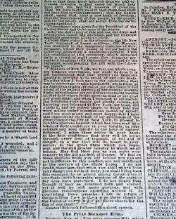 Historic Gettysburg Address Abraham Lincoln's Speech 1863 Civil War PA Newspaper