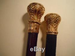 Huge antique, Civil War, G. A. R. Simons Bros 14 k gold Walking stick, Cane