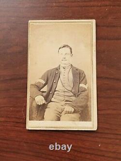 ID'd Civil War Soldier CDV Image A J Millard Arkansas Back Mark 3 Cent Tax Stamp