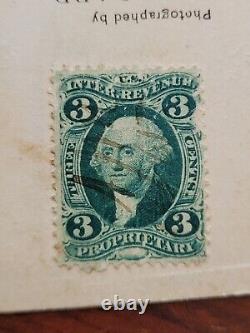 ID'd Civil War Soldier CDV Image A J Millard Arkansas Back Mark 3 Cent Tax Stamp