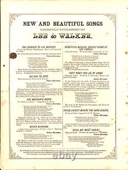 I Loved That Dear Old Flag The Best 1863 B FRANK WALTERS Civil War Sheet Music