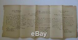 Important Historic Antique Letter Of CIVIL War Battle 1862 With Autographs Rare