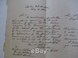 Important Historic Antique Letter Of CIVIL War Battle 1862 With Autographs Rare