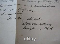 Important Historic Antique Letter Of CIVIL War Battle 1862 With Autographs Rare